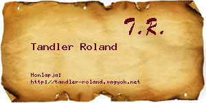 Tandler Roland névjegykártya